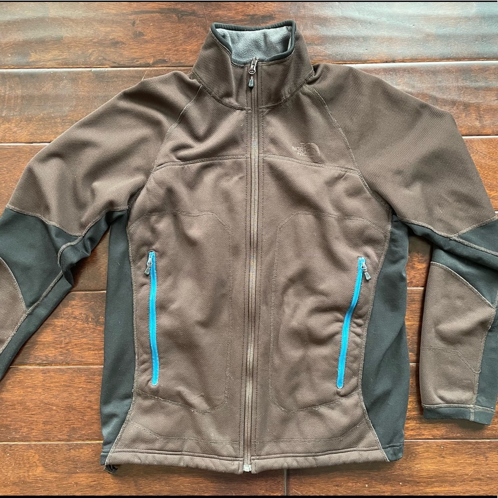 The North Face Chocolate Brown Athletic Fit Medium Fleece Lined Jacket